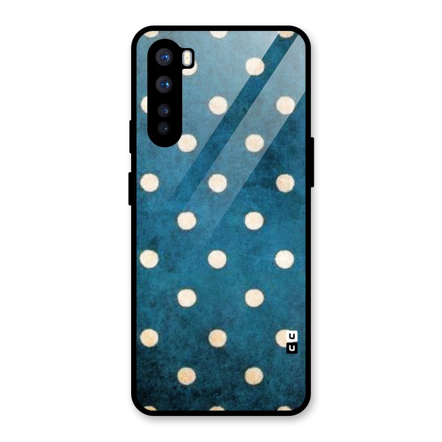 Classic Blue Polka Glass Back Case for OnePlus Nord