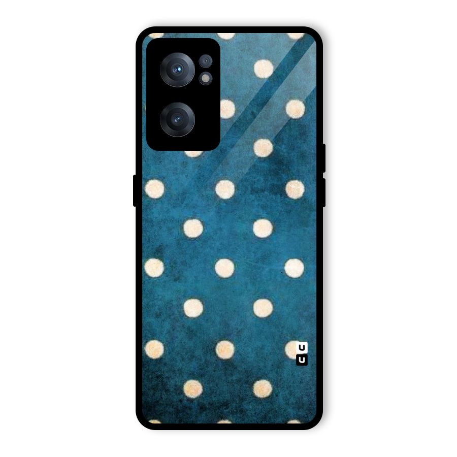 Classic Blue Polka Glass Back Case for OnePlus Nord CE 2 5G