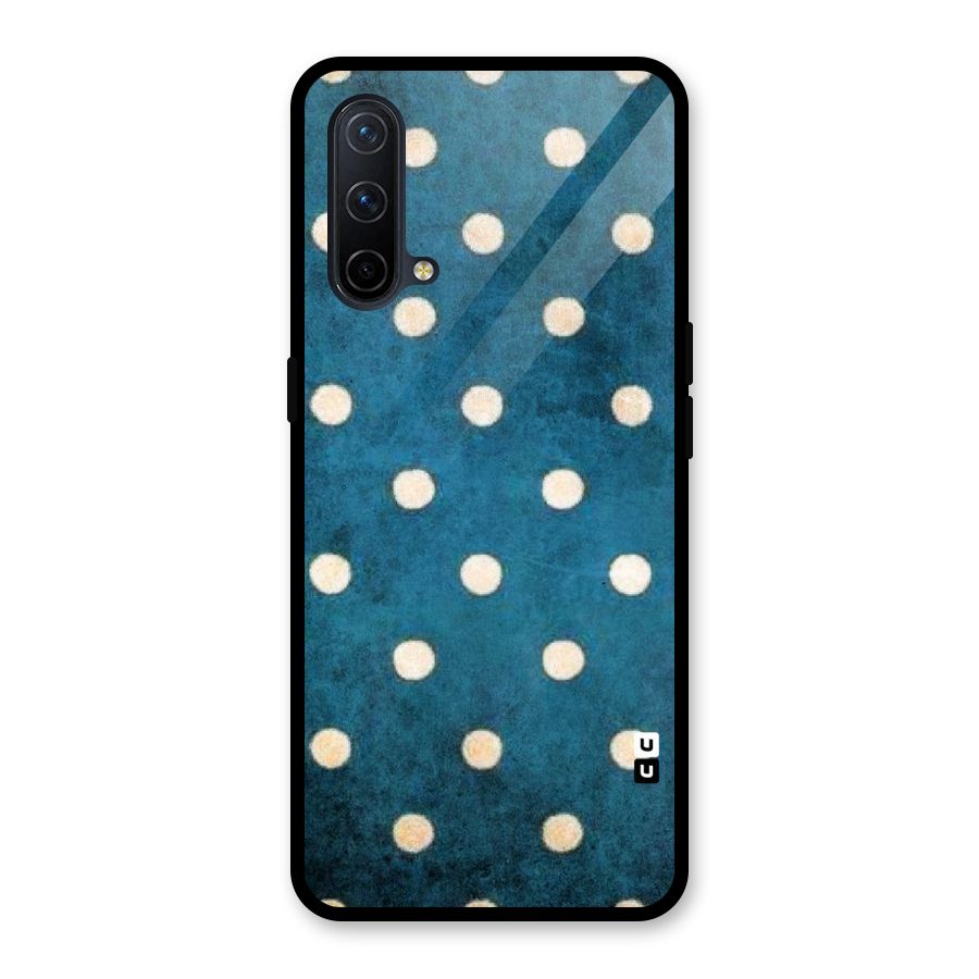 Classic Blue Polka Glass Back Case for OnePlus Nord CE 5G