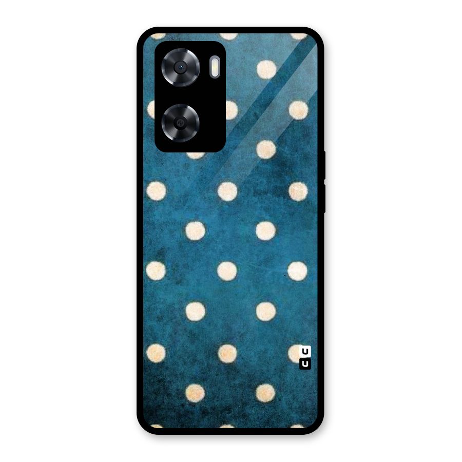 Classic Blue Polka Glass Back Case for Oppo A57 2022