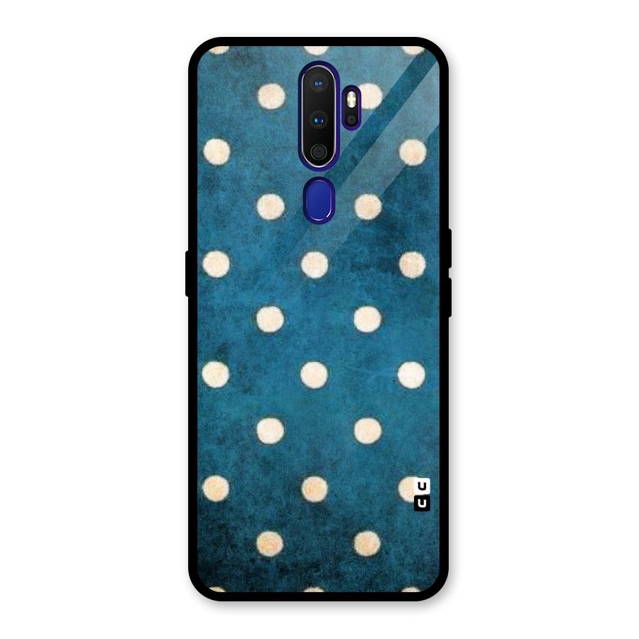 Classic Blue Polka Glass Back Case for Oppo A9 (2020)