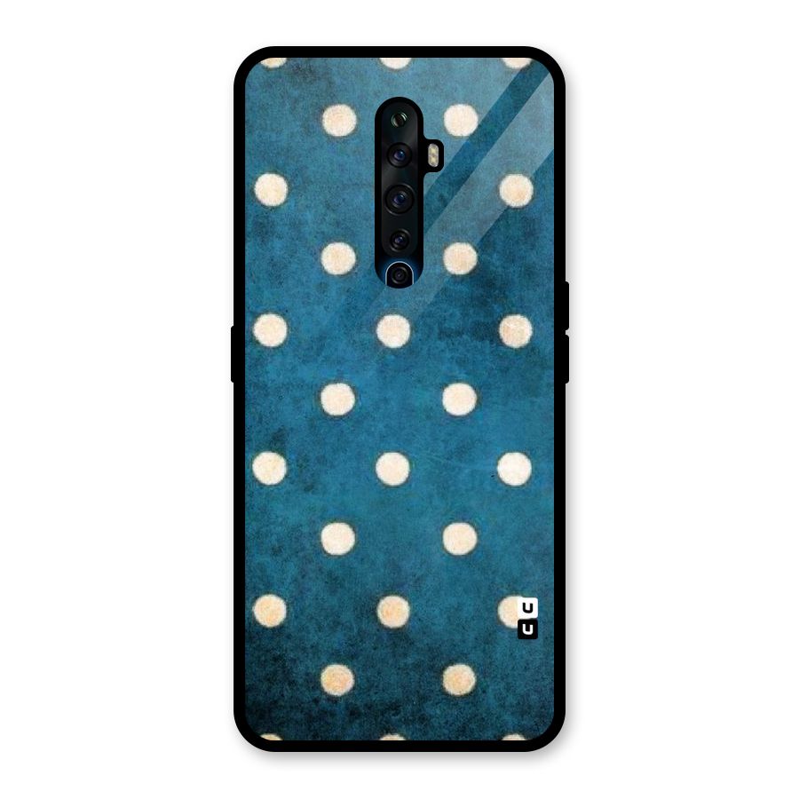 Classic Blue Polka Glass Back Case for Oppo Reno2 F