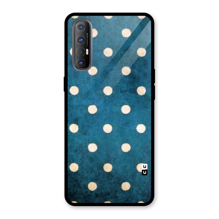 Classic Blue Polka Glass Back Case for Oppo Reno3 Pro