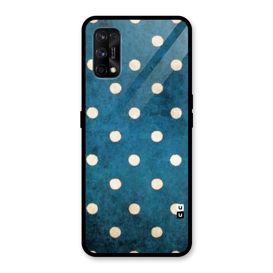 Classic Blue Polka Glass Back Case for Realme 7 Pro