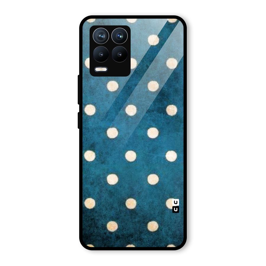 Classic Blue Polka Glass Back Case for Realme 8 Pro
