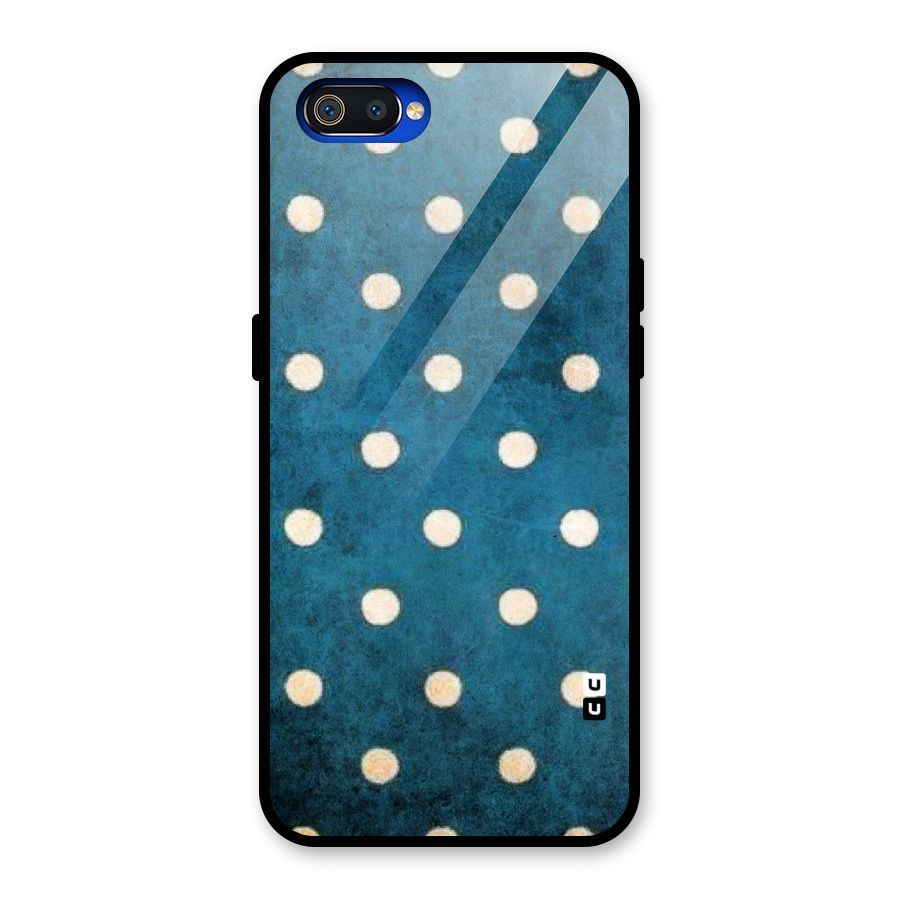 Classic Blue Polka Glass Back Case for Realme C2