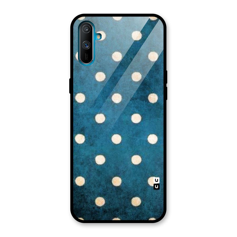 Classic Blue Polka Glass Back Case for Realme C3