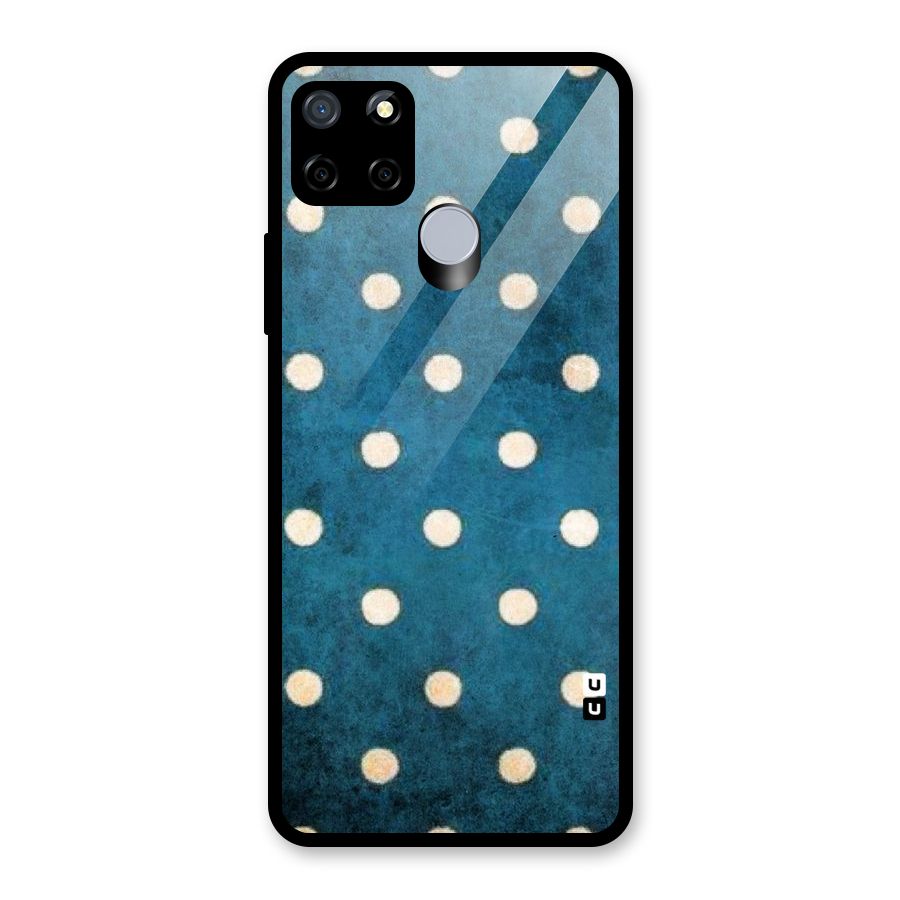 Classic Blue Polka Glass Back Case for Realme Narzo 30A
