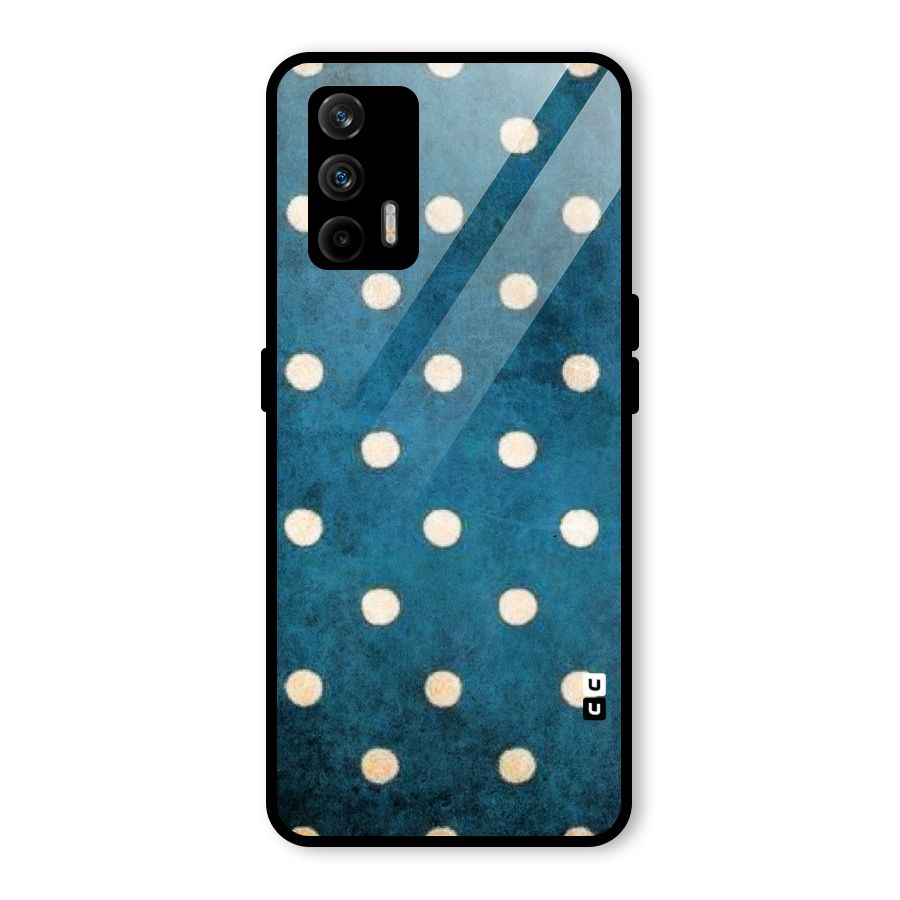 Classic Blue Polka Glass Back Case for Realme X7 Max