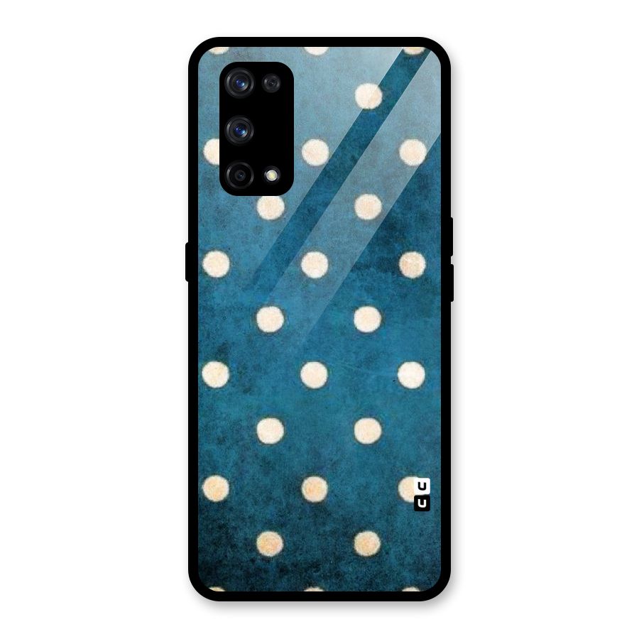 Classic Blue Polka Glass Back Case for Realme X7 Pro