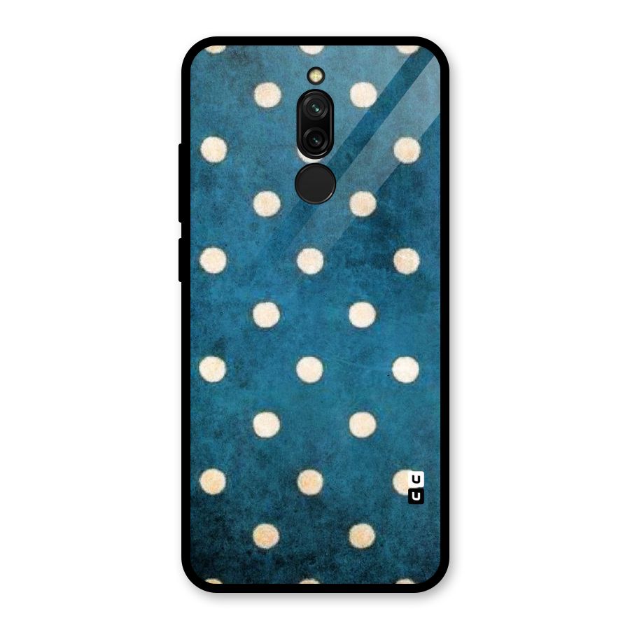 Classic Blue Polka Glass Back Case for Redmi 8