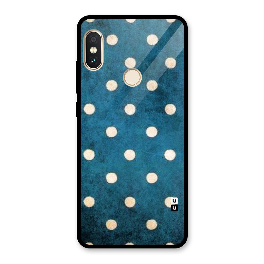 Classic Blue Polka Glass Back Case for Redmi Note 5 Pro