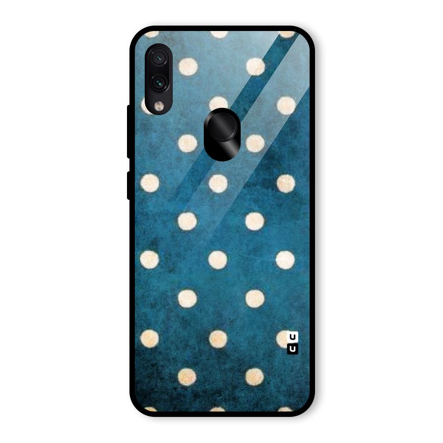 Classic Blue Polka Glass Back Case for Redmi Note 7 Pro