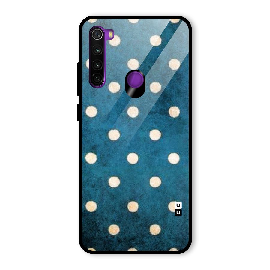 Classic Blue Polka Glass Back Case for Redmi Note 8
