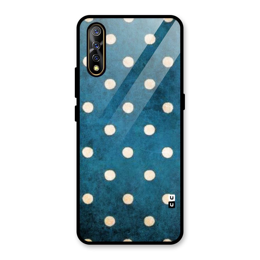 Classic Blue Polka Glass Back Case for Vivo S1