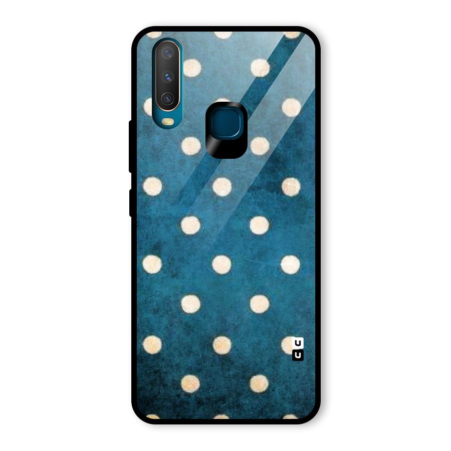 Classic Blue Polka Glass Back Case for Vivo U10