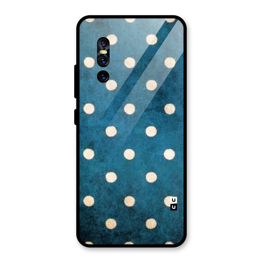 Classic Blue Polka Glass Back Case for Vivo V15 Pro