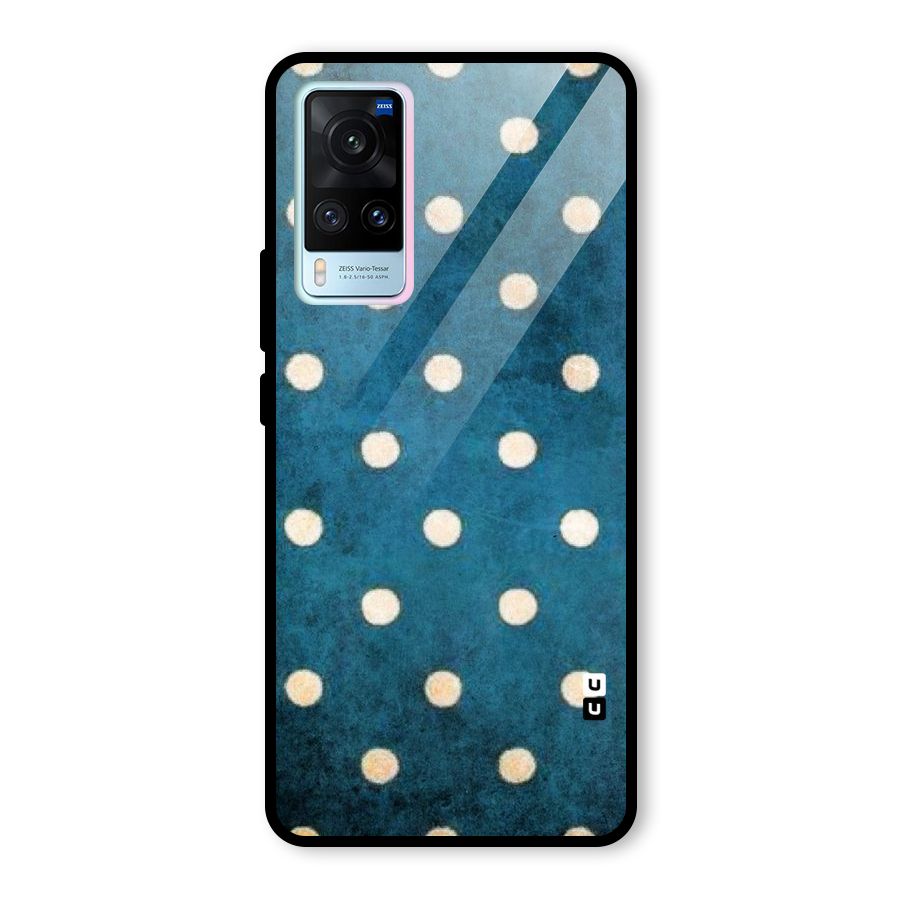 Classic Blue Polka Glass Back Case for Vivo X60
