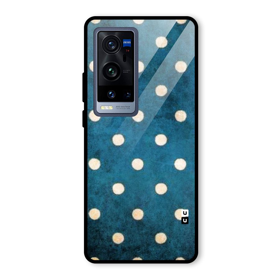Classic Blue Polka Glass Back Case for Vivo X60 Pro Plus