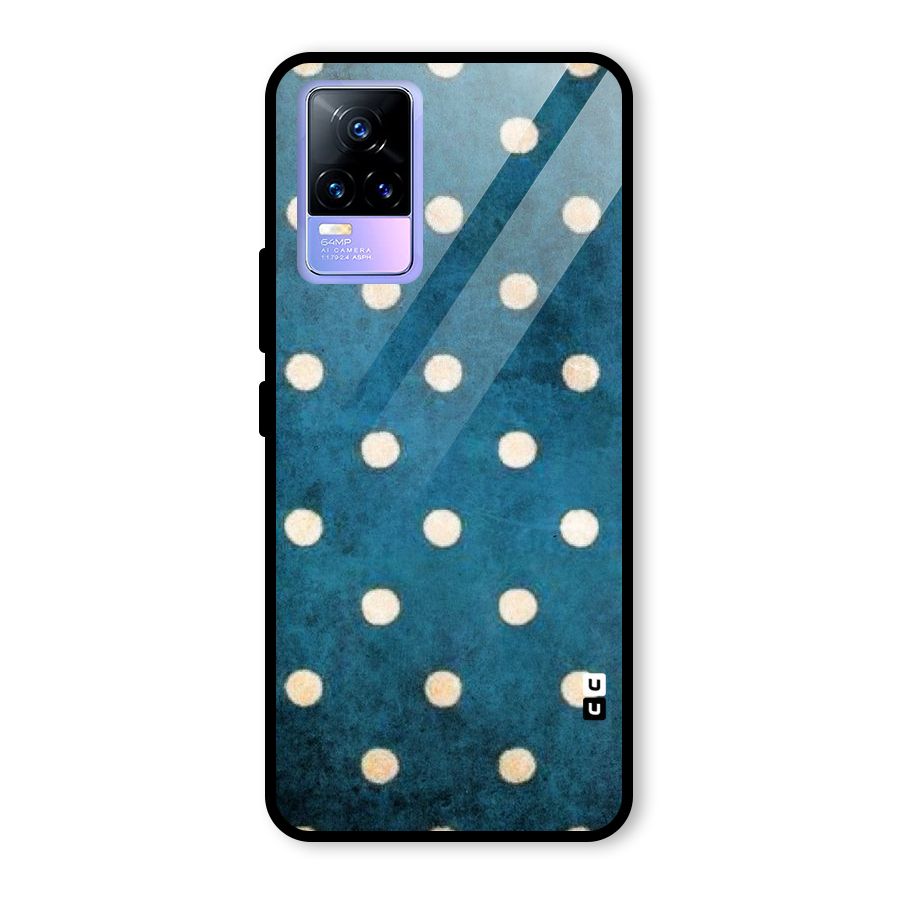 Classic Blue Polka Glass Back Case for Vivo Y73