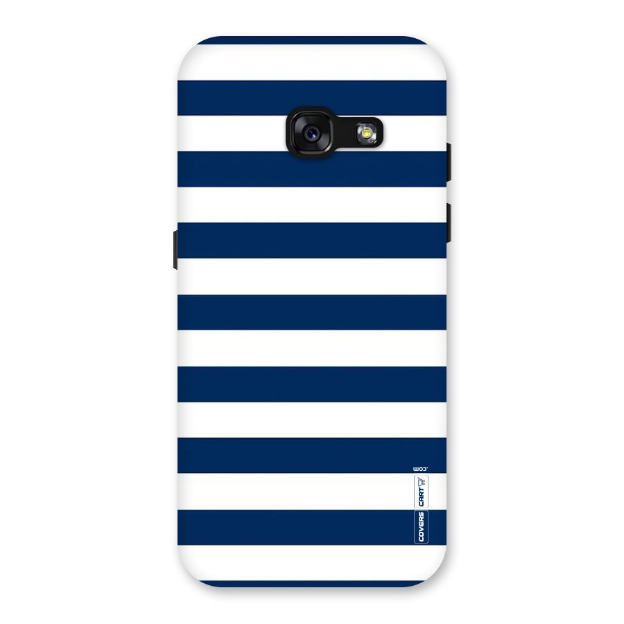 Classic Blue White Stripes Back Case for Galaxy A3 (2017)