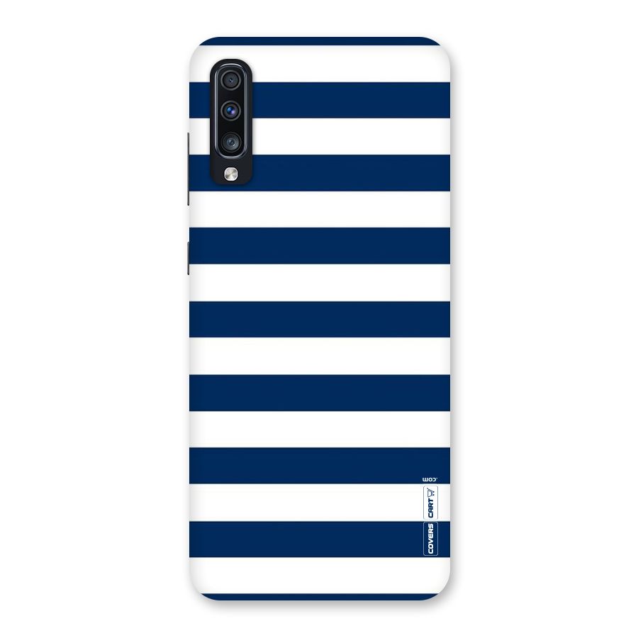 Classic Blue White Stripes Back Case for Galaxy A70s