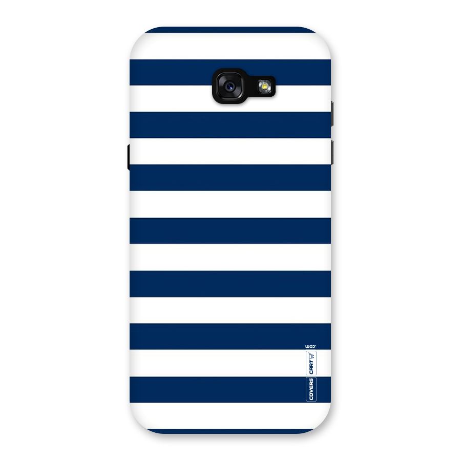 Classic Blue White Stripes Back Case for Galaxy A7 (2017)