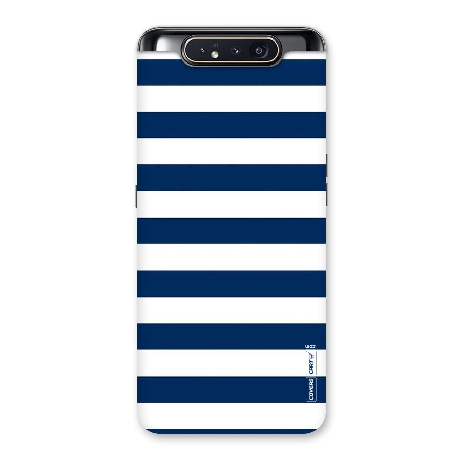 Classic Blue White Stripes Back Case for Galaxy A80