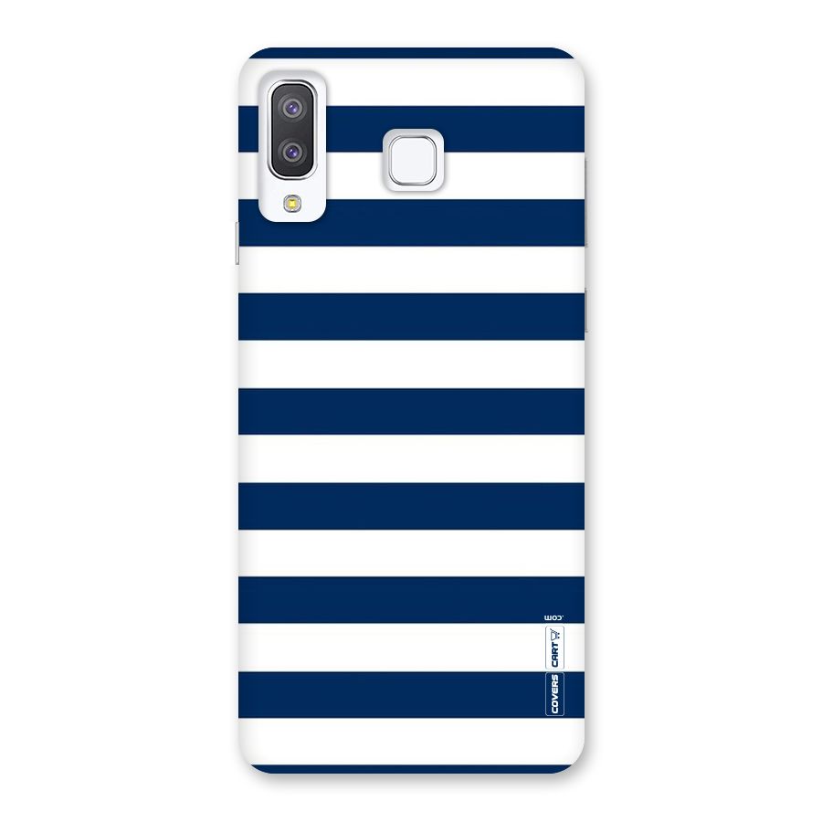 Classic Blue White Stripes Back Case for Galaxy A8 Star