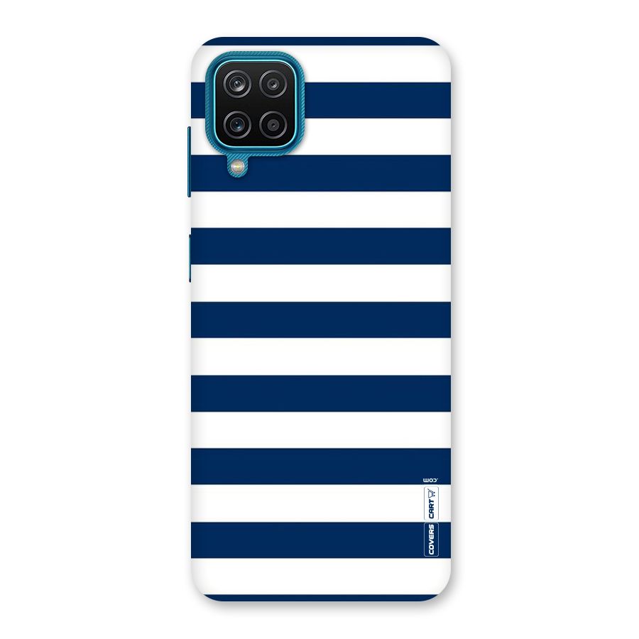 Classic Blue White Stripes Back Case for Galaxy F12
