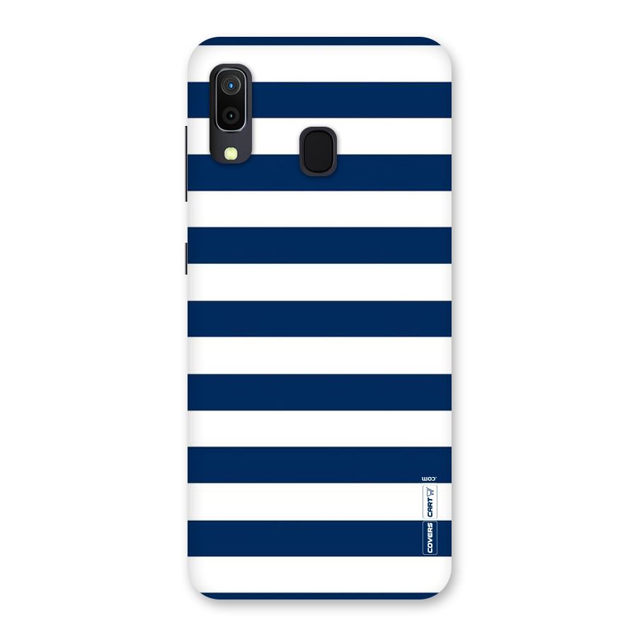 Classic Blue White Stripes Back Case for Galaxy M10s