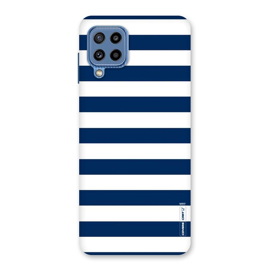 Classic Blue White Stripes Back Case for Galaxy M32
