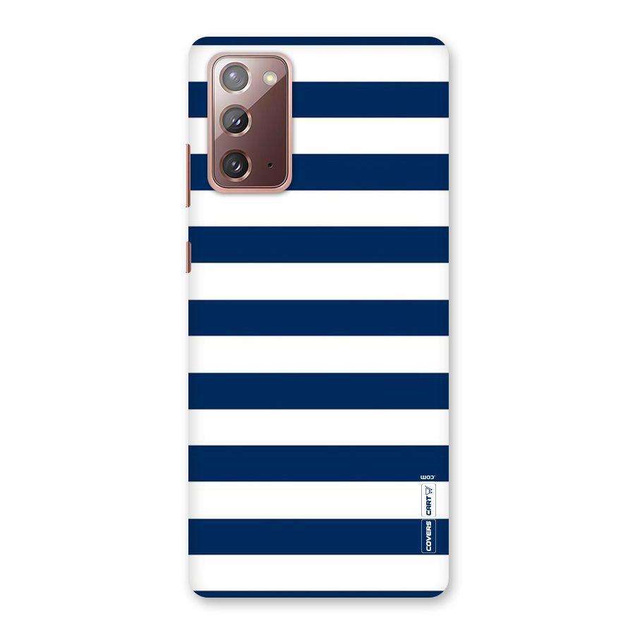 Classic Blue White Stripes Back Case for Galaxy Note 20