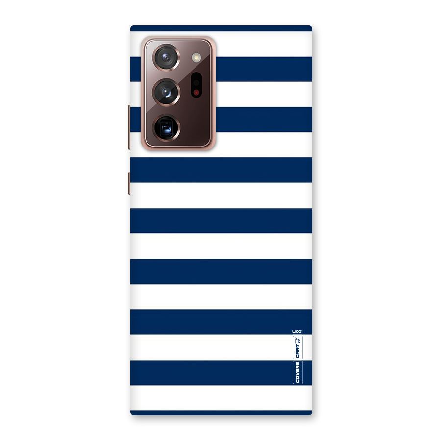 Classic Blue White Stripes Back Case for Galaxy Note 20 Ultra