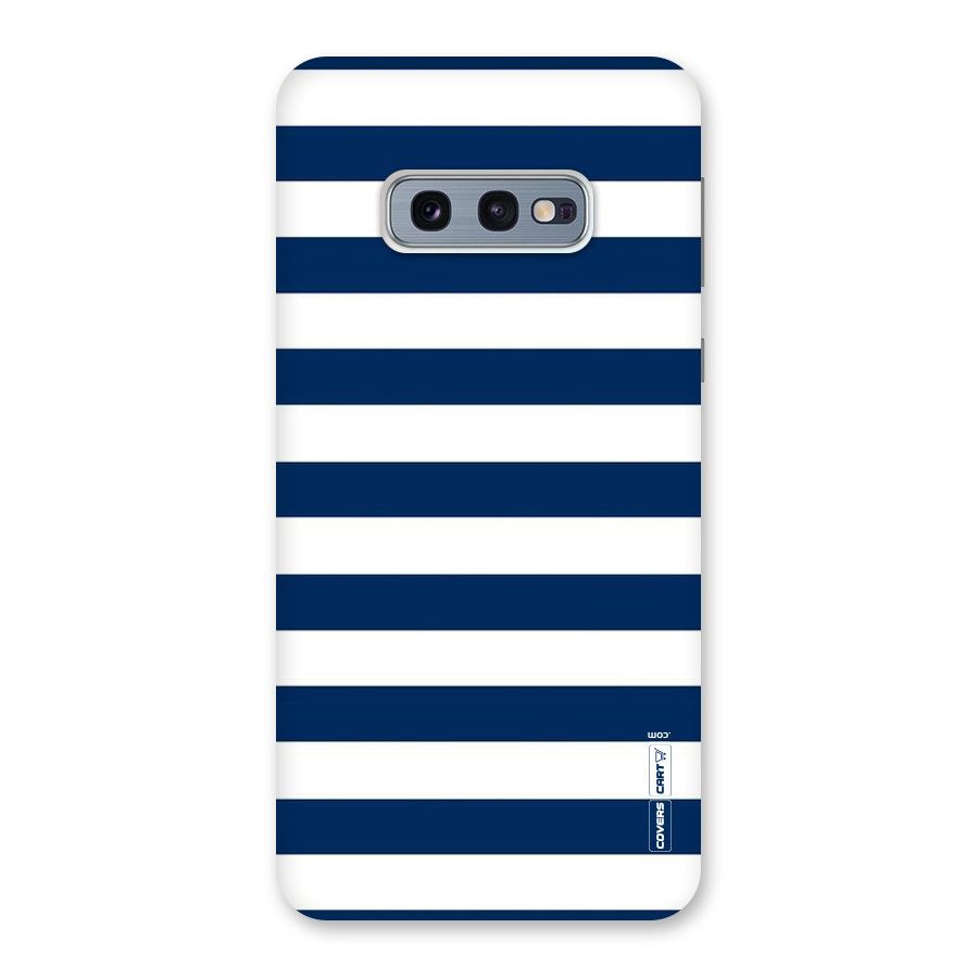 Classic Blue White Stripes Back Case for Galaxy S10e