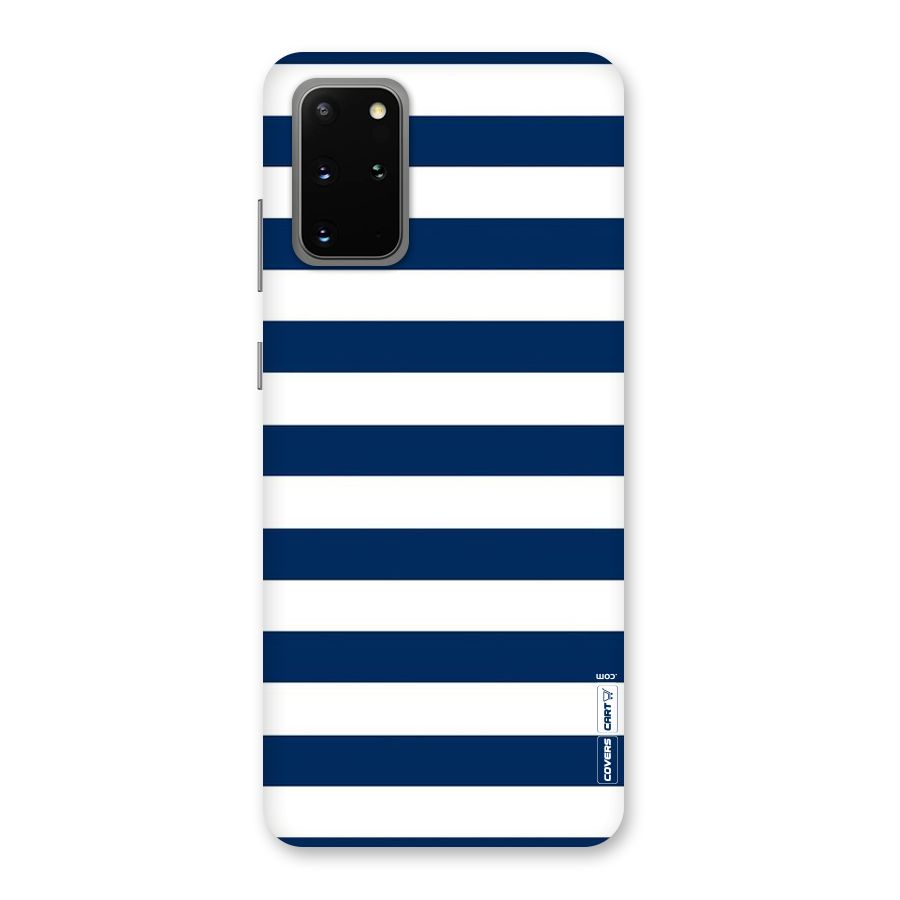 Classic Blue White Stripes Back Case for Galaxy S20 Plus