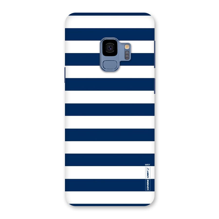 Classic Blue White Stripes Back Case for Galaxy S9