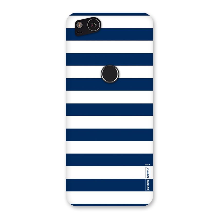 Classic Blue White Stripes Back Case for Google Pixel 2
