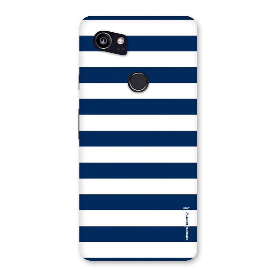 Classic Blue White Stripes Back Case for Google Pixel 2 XL