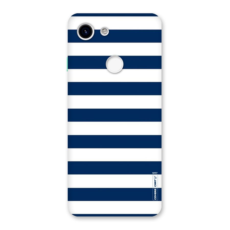 Classic Blue White Stripes Back Case for Google Pixel 3