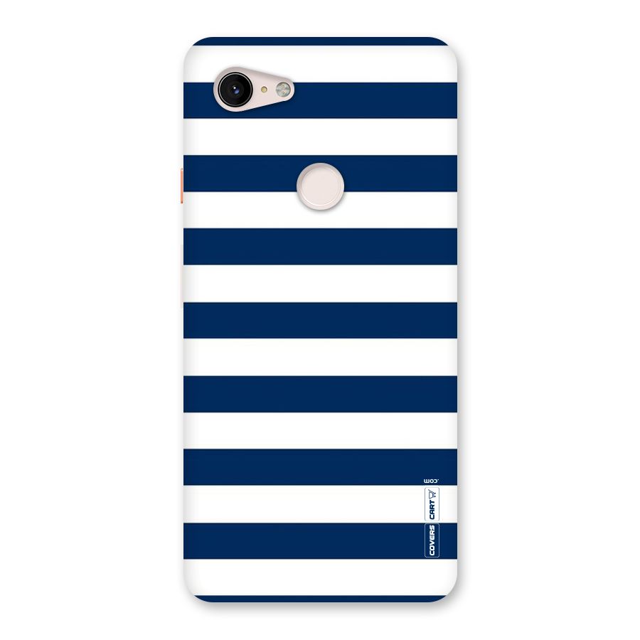 Classic Blue White Stripes Back Case for Google Pixel 3 XL