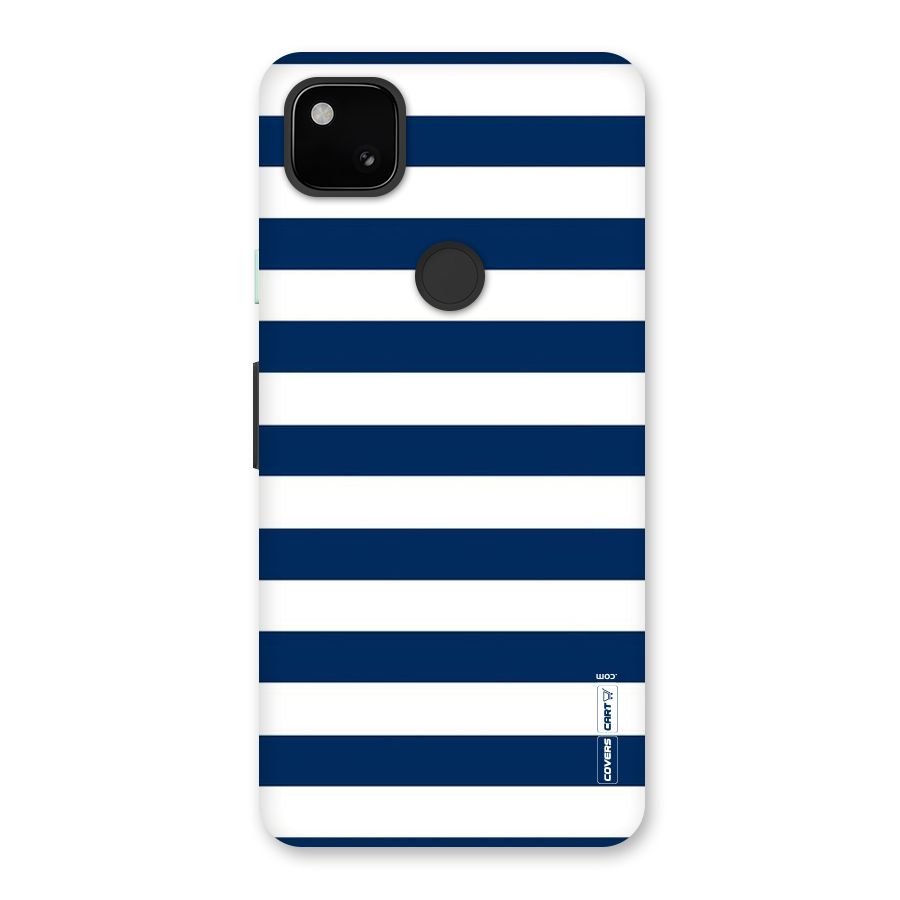 Classic Blue White Stripes Back Case for Google Pixel 4a