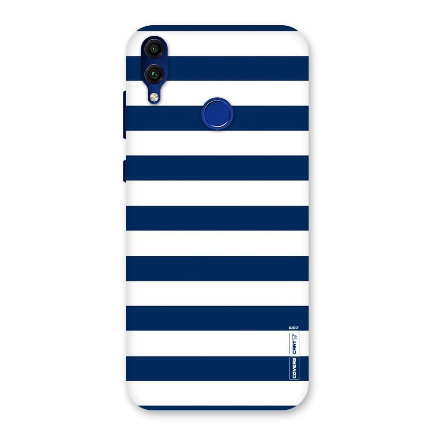 Classic Blue White Stripes Back Case for Honor 8C