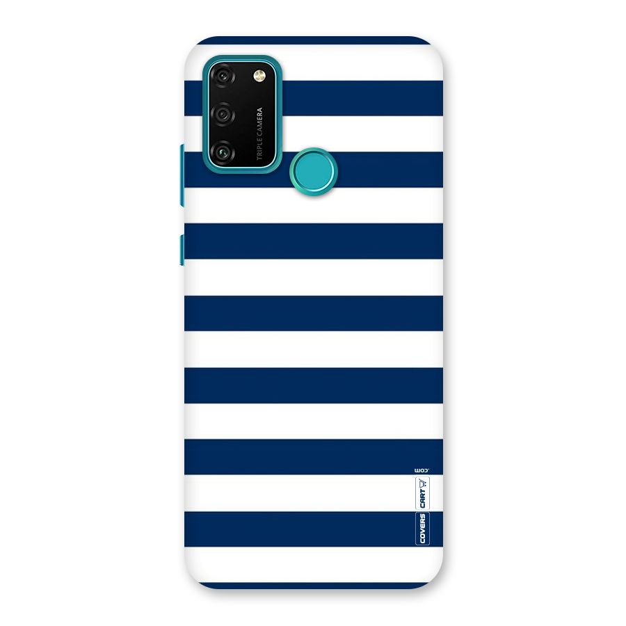 Classic Blue White Stripes Back Case for Honor 9A