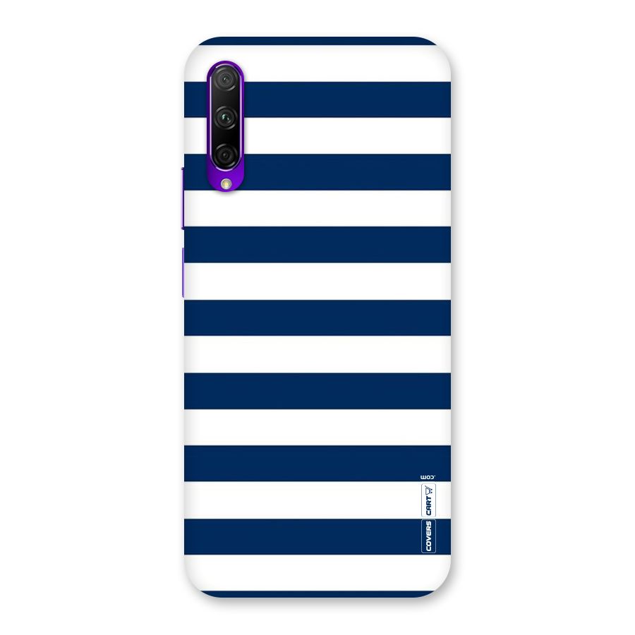 Classic Blue White Stripes Back Case for Honor 9X Pro