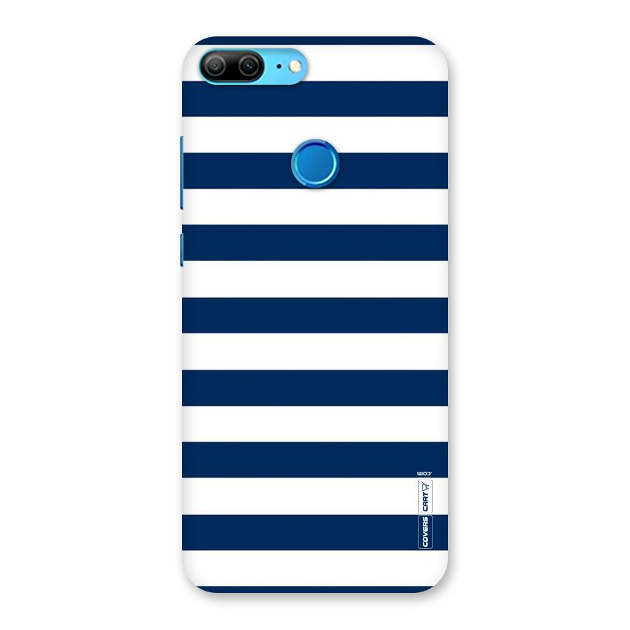 Classic Blue White Stripes Back Case for Honor 9 Lite