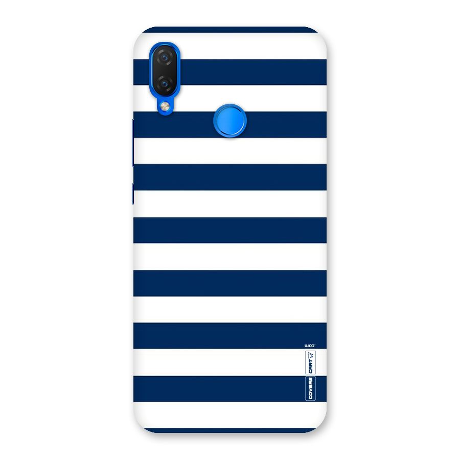 Classic Blue White Stripes Back Case for Huawei Nova 3i