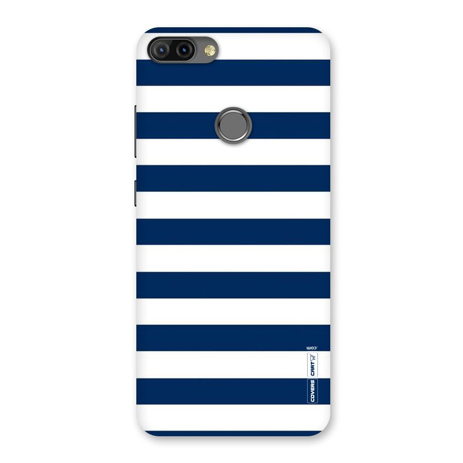 Classic Blue White Stripes Back Case for Infinix Hot 6 Pro