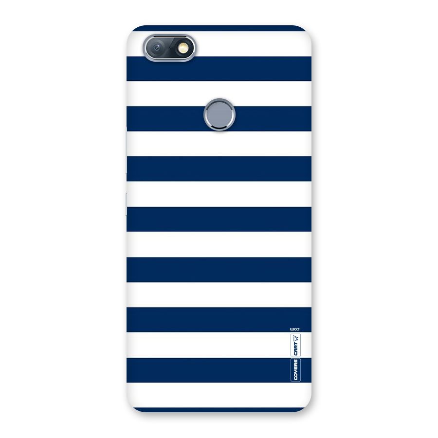 Classic Blue White Stripes Back Case for Infinix Note 5