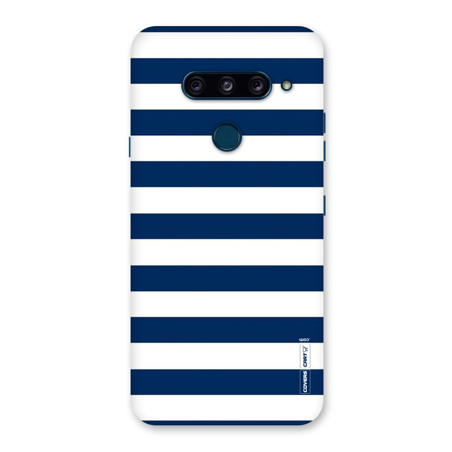 Classic Blue White Stripes Back Case for LG  V40 ThinQ